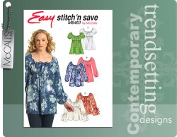 5451 EZ SS-LS ELASTIC WST EMPIRE PEASANT TOP TUNIC PATTERN 4-14